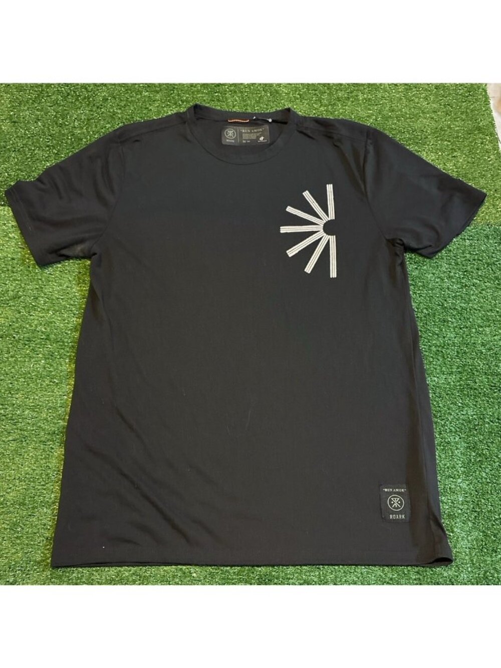 Roark shirt mens medium black run amok drirelease freedom lighweight outdoor